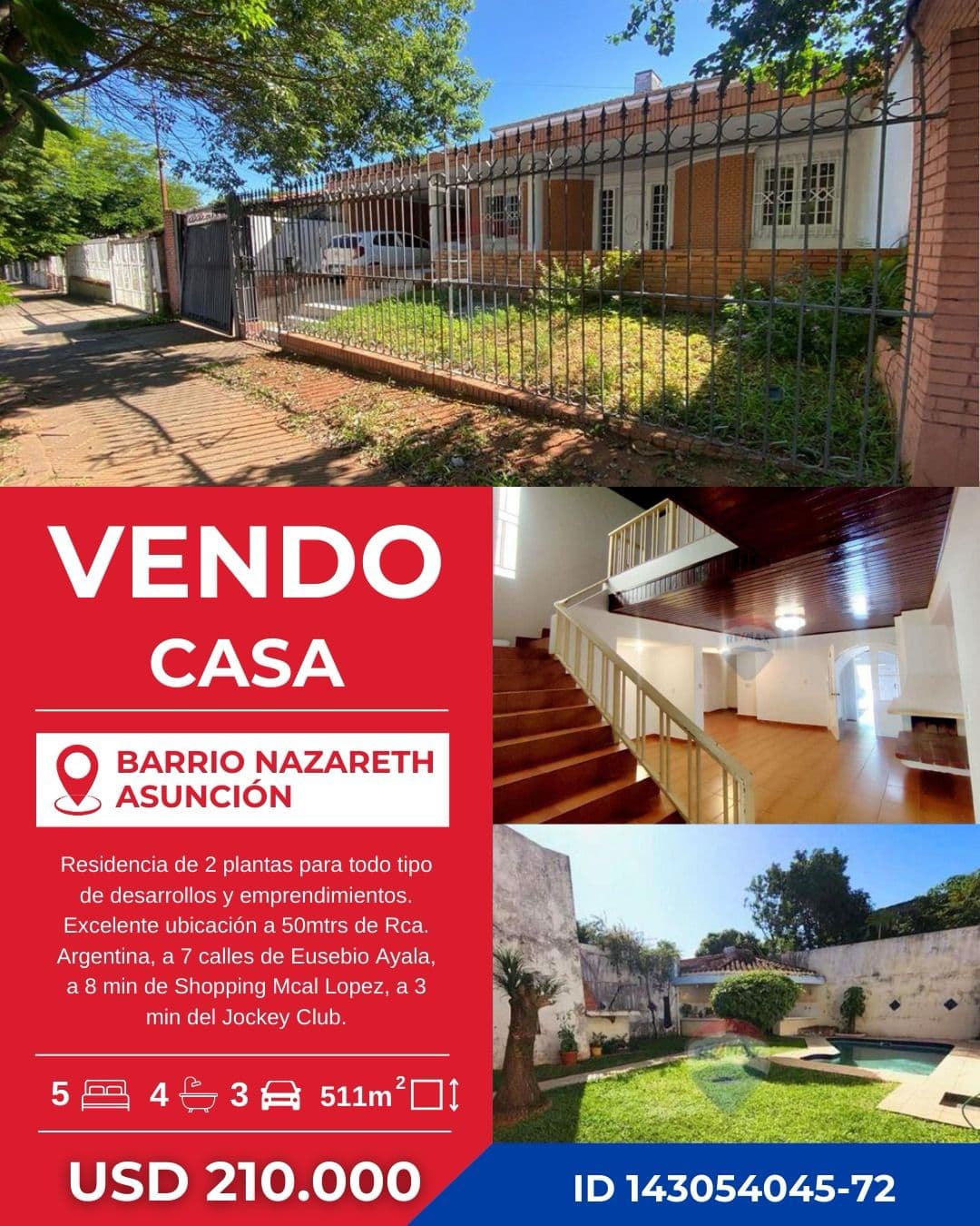 Vendo Residencia en los laureles Asuncion