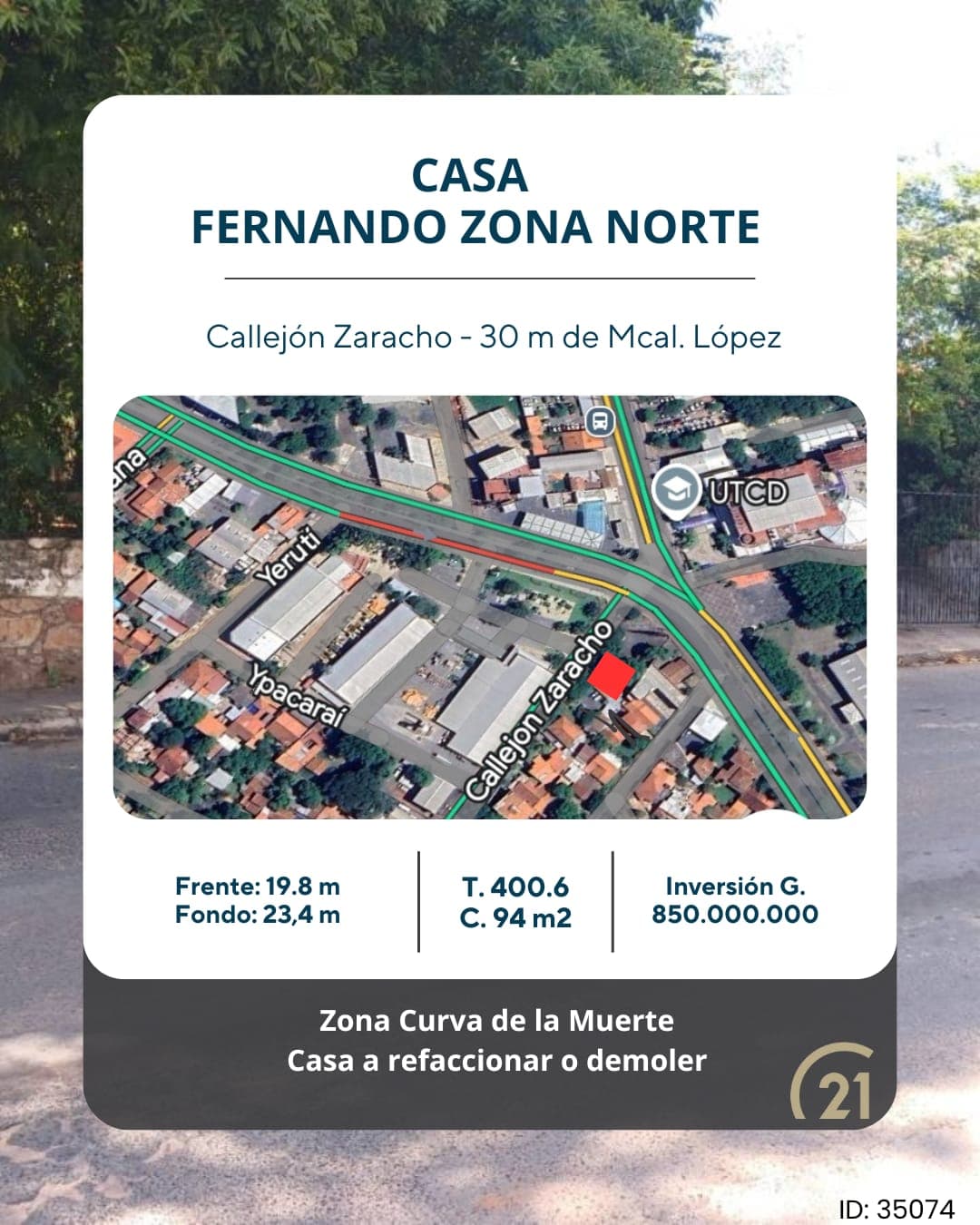 Vendo terreno zona mcal lopez y santa teresa
