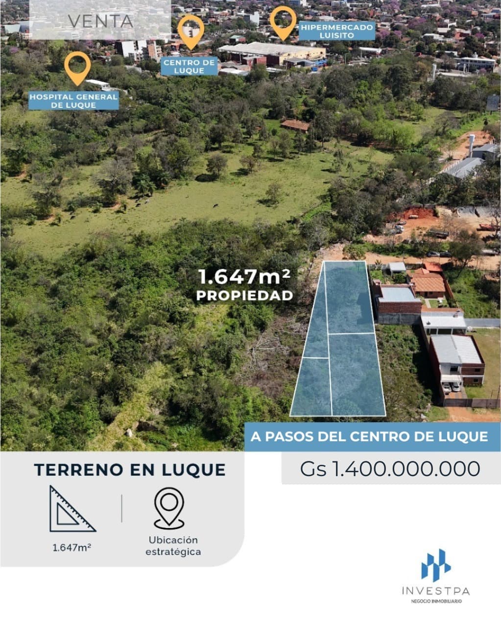 Venta de terreno en Luque