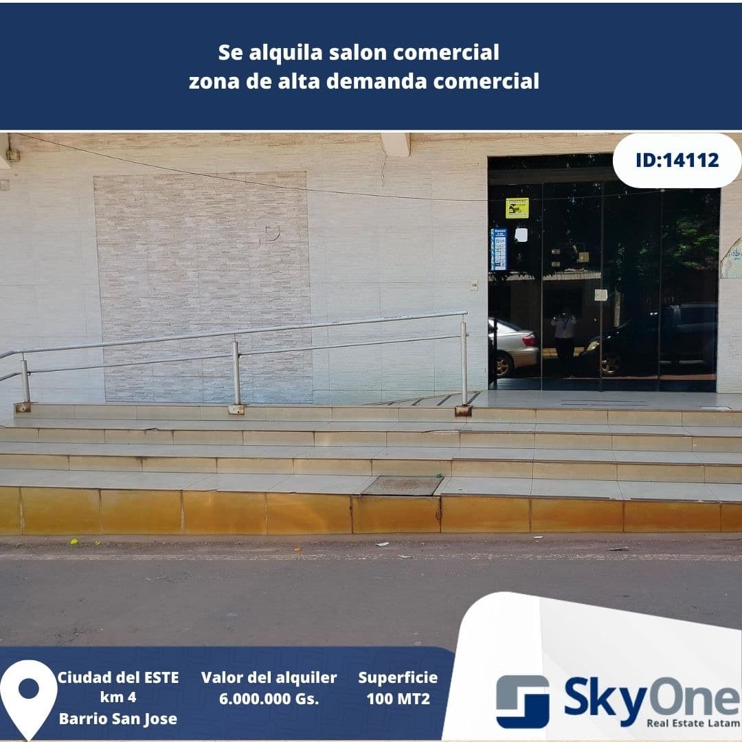 En alquiler salón comercial km4 San José Ciudad del Este, foto 4