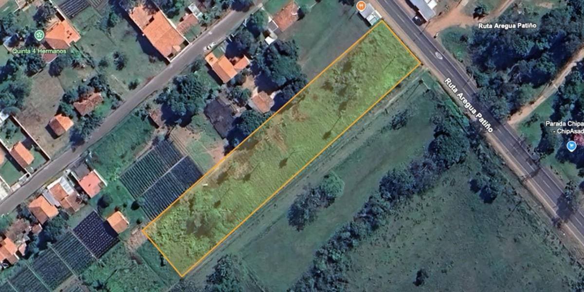 Terreno sobre ruta aregua patiño