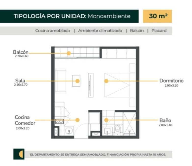 Monoambiente en edificio porta 3, foto 4