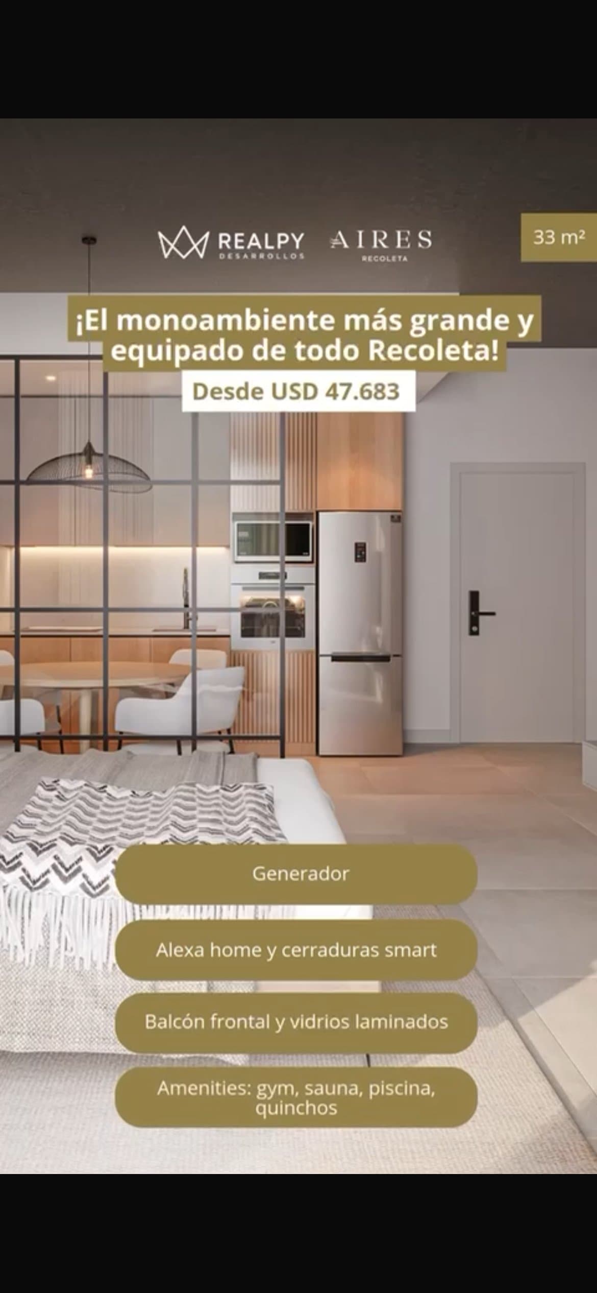 Vendo Departamento Smart en Recoleta