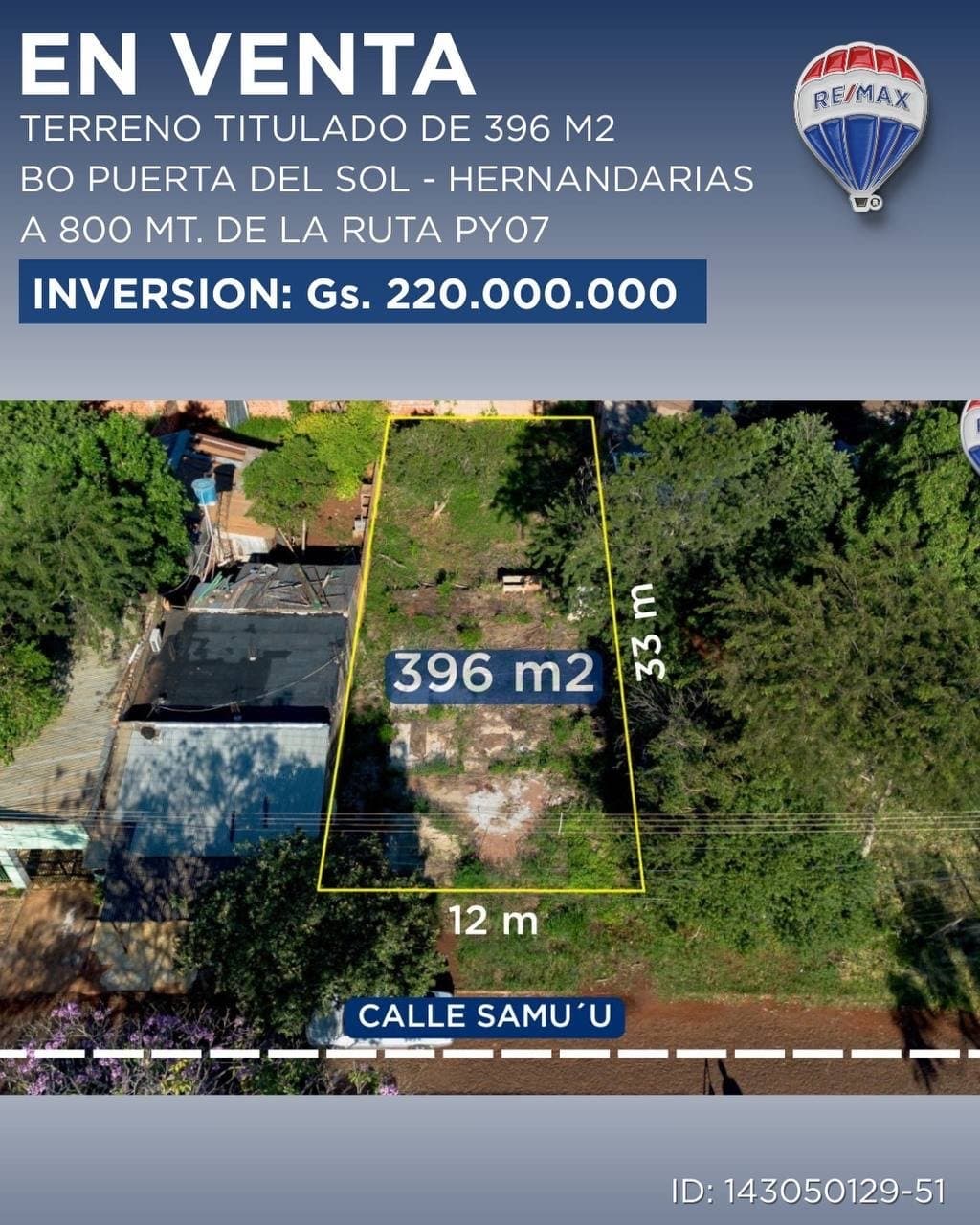 Vendo Terreno en Hernandarias