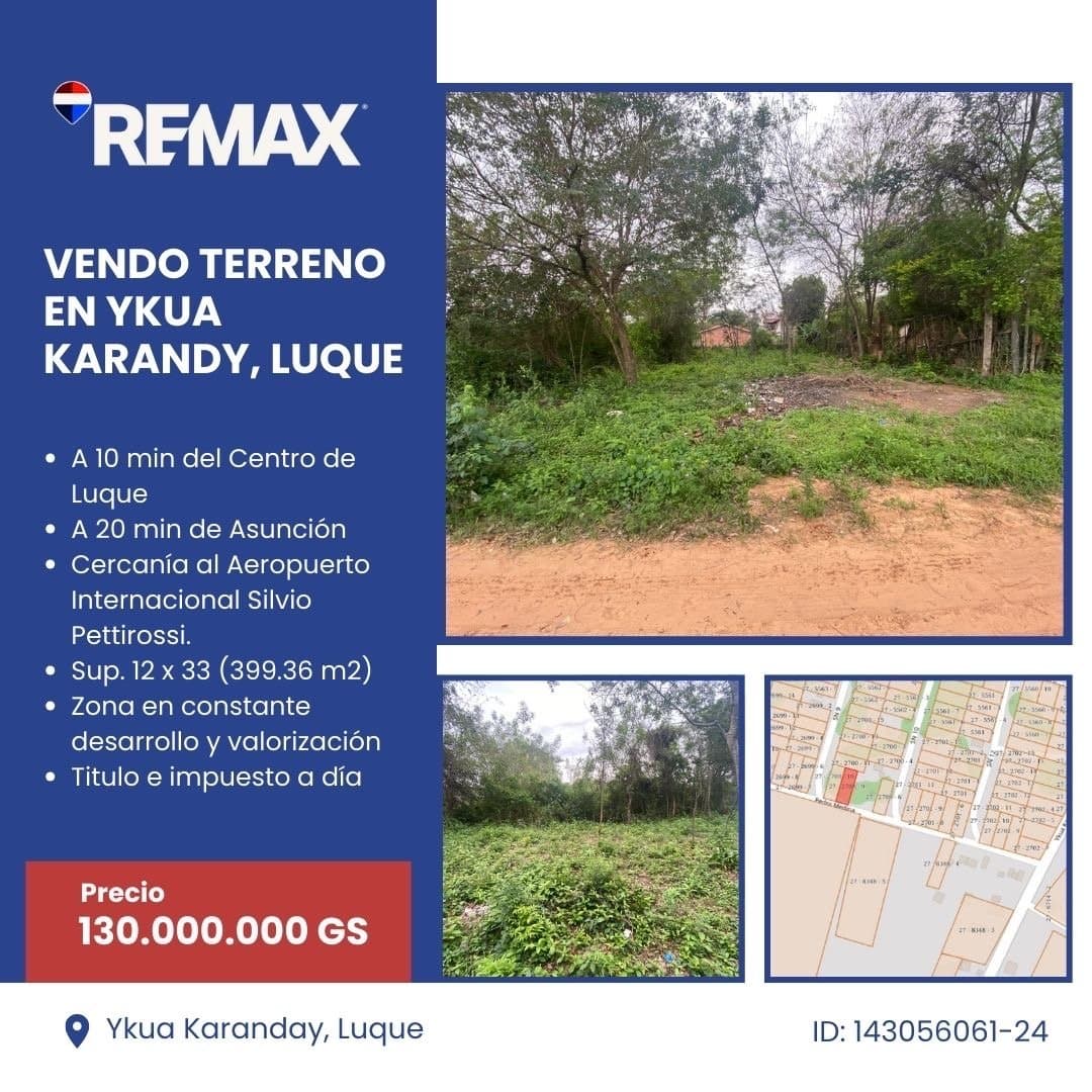 Vendo terreno en Luque