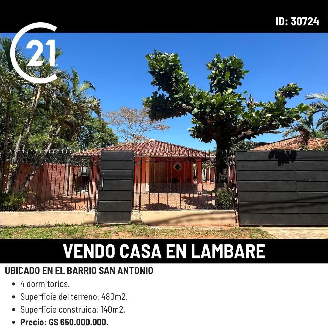 Vendo casa en lambare