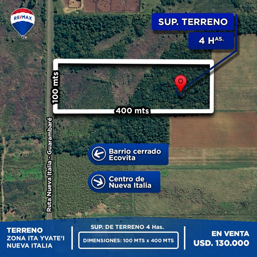 4 has sobre ruta nueva italia-guarambare, foto 1