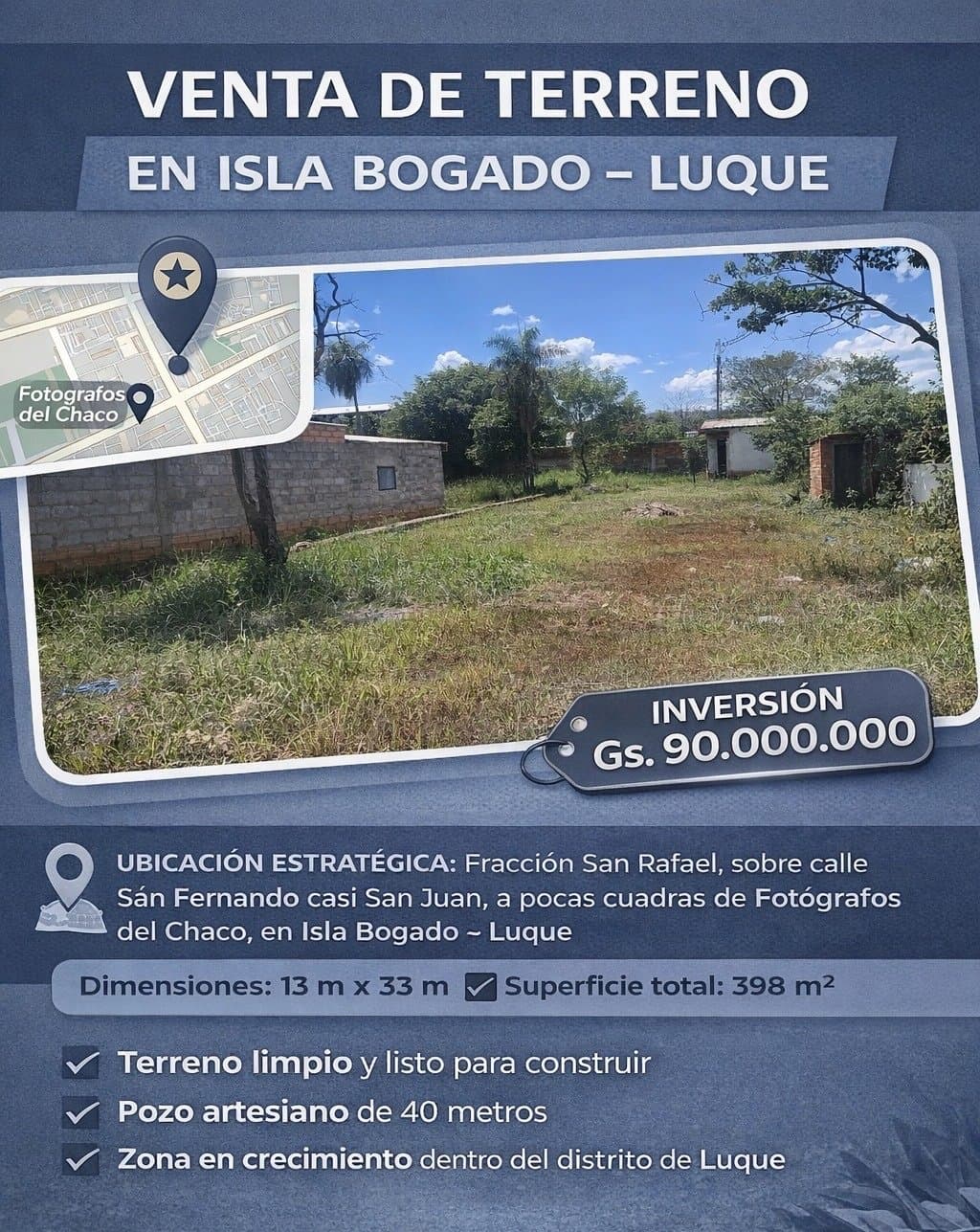 terreno en Luque isla bogado, foto 1
