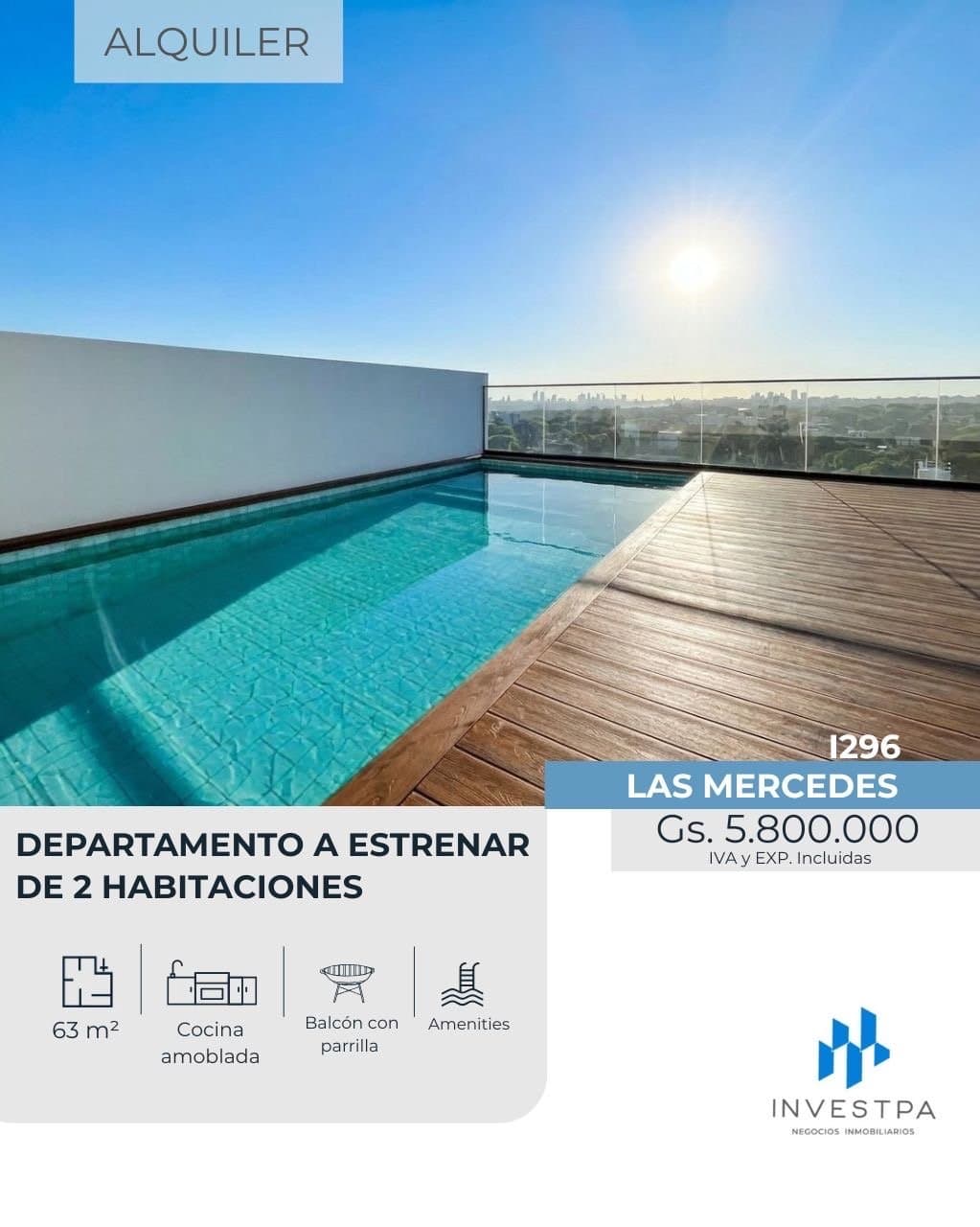 En alquiler departamento a estrenar de 2 habitaciones, foto 1