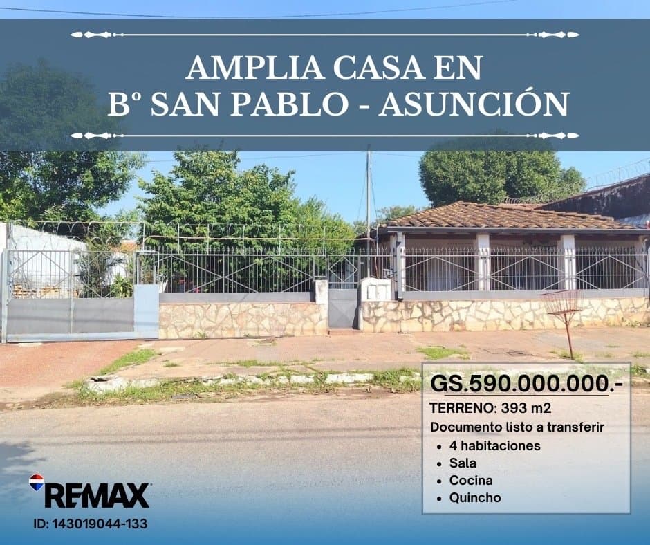 Vendi casa en asuncion barrio san pablo, foto 1