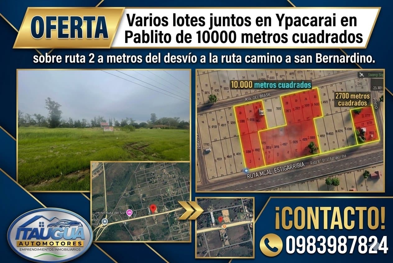 Oferta unica, terreno en venta de 10.000 m2 sobre ruta 2, ideal para fabrica, emprendimiento o condominio, foto 1