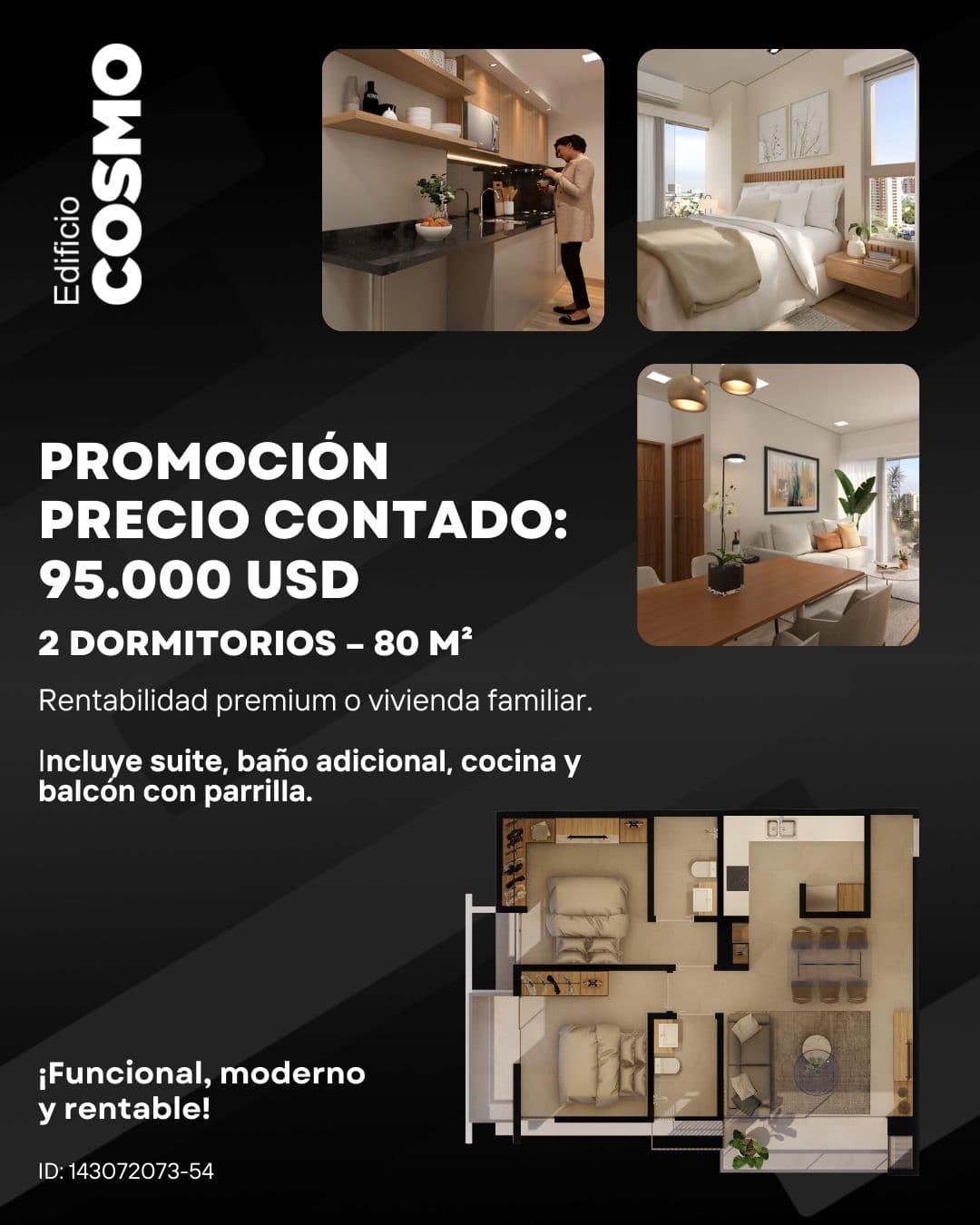 de departamento de un dormitorio — foto 2