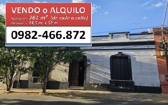 Alquilo O Vendo Amplio Local Comercial Centro Asunción 761 M²