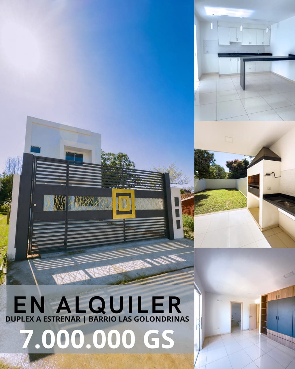 En alquiler dúplex moderno a estrenar en loma pyta