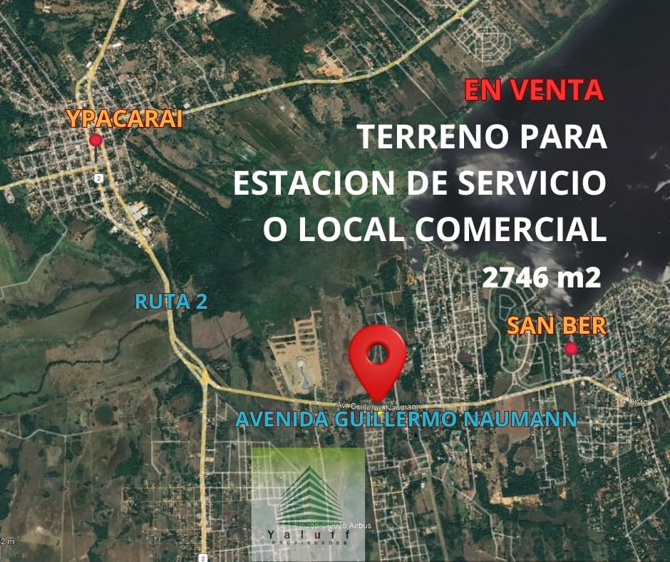 Terreno de 2746 m2 para estación de servicio o local comercial en san ber