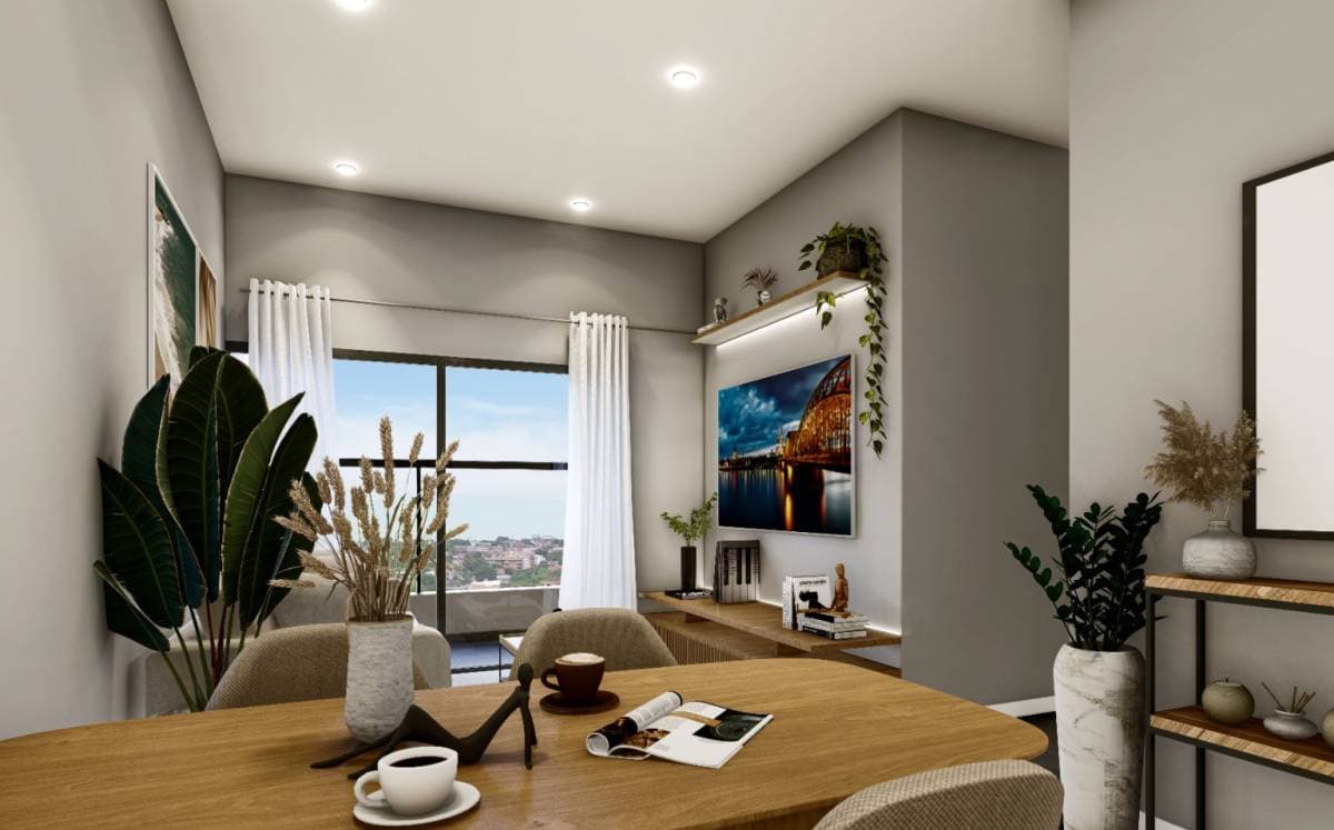 Depto. De 2 dorm de 67.8m2 - en pozo - living Trinidad . Id 46335 — foto 3