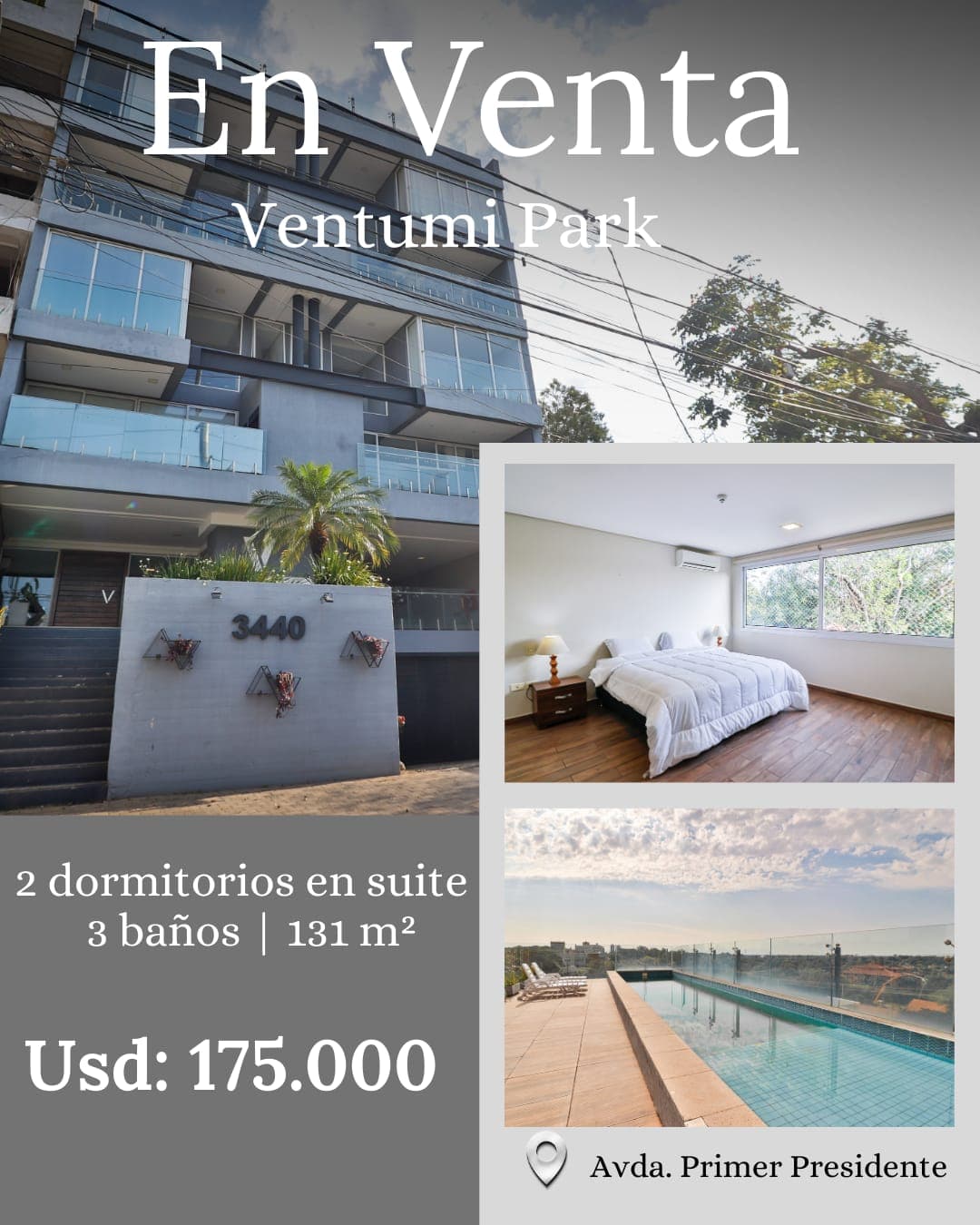 En venta – Amplio departamento en Ventumi Park