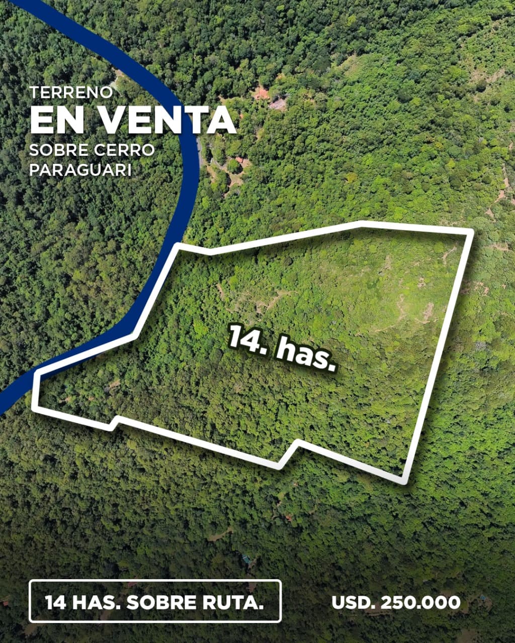 14 hectáreas sobre el cerro de Paraguari cuenta con cascada, foto 1