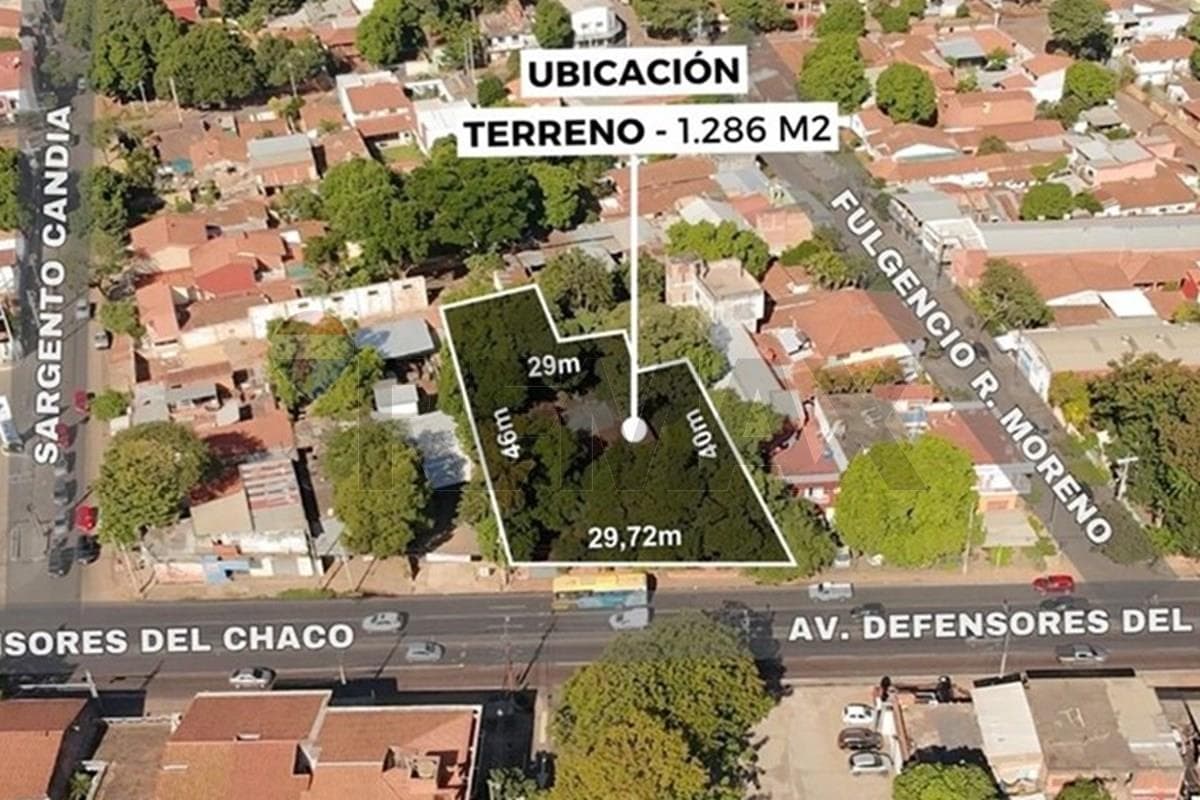 Vendo terreno comercial sobre avenida defensores del chaco