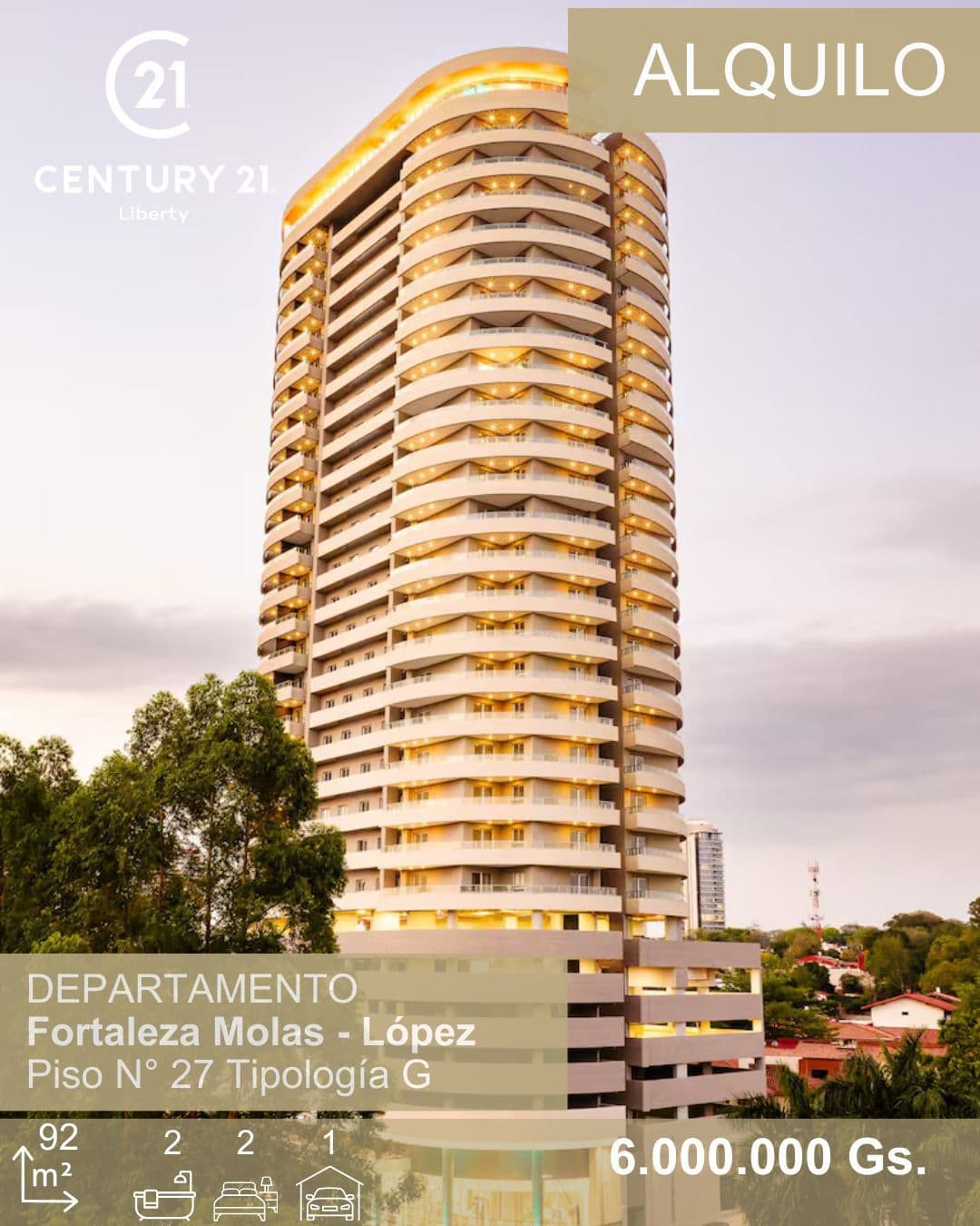 Departamento de dos dormitorios edificio fortaleza molas - lópez, foto 1