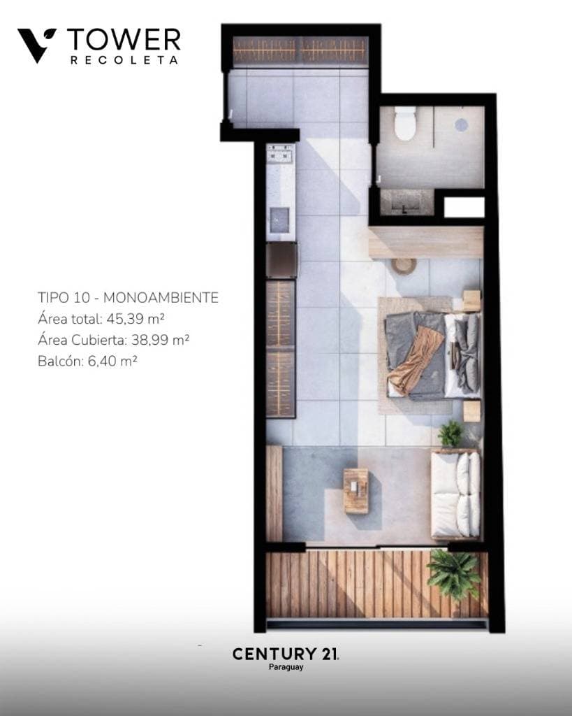 Lujo y ubicacion en un solo lugar. Monoambiente en venta en V tower Recoleta, foto 3
