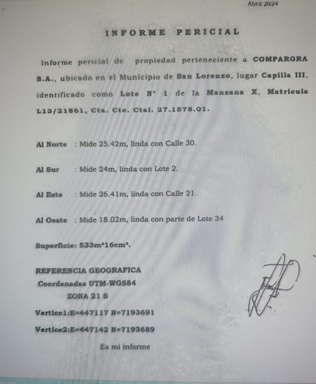 De Terreno En Esquina – San Lorenzo (zona Palacio De Justicia) — foto 2