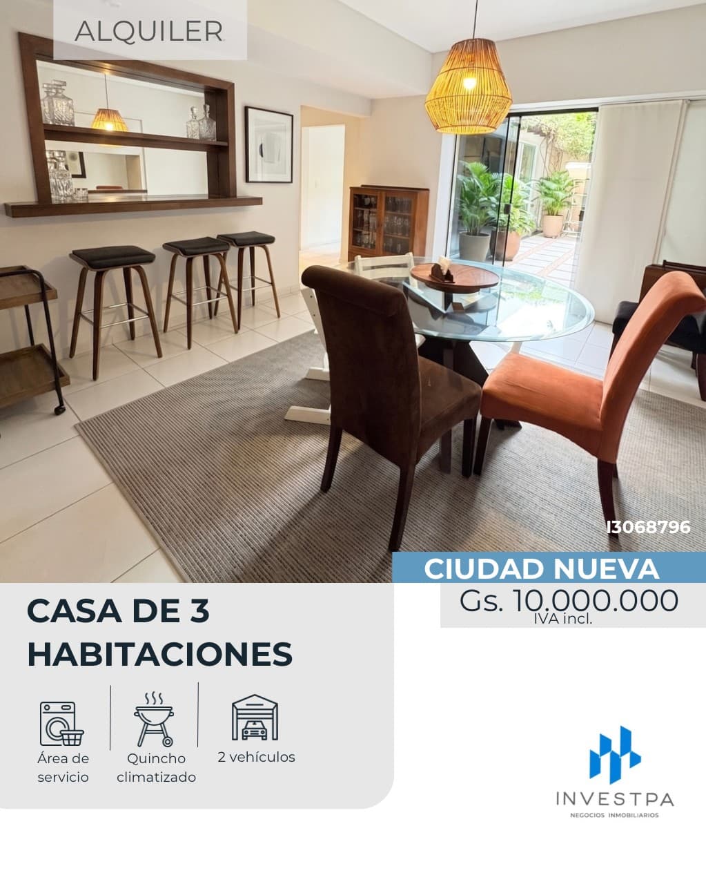 Duplex de 3 habitaciones en alquiler en Barrio Ciudad Nueva