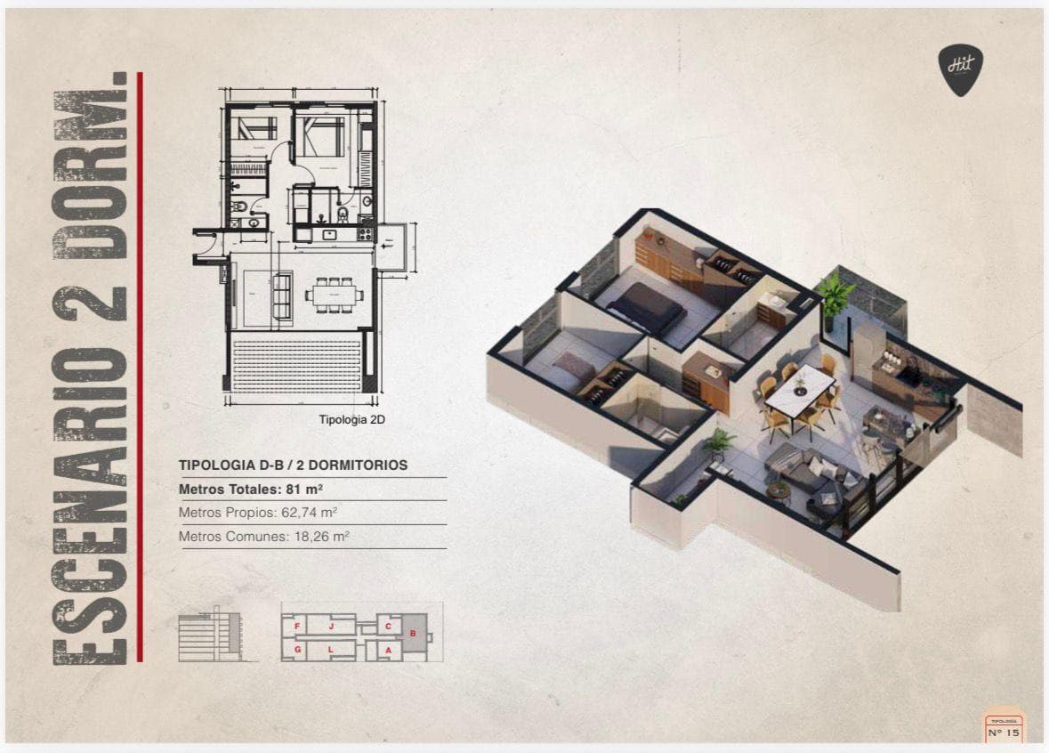 Departamento de 2 dormitorios - edificio hit, foto 2