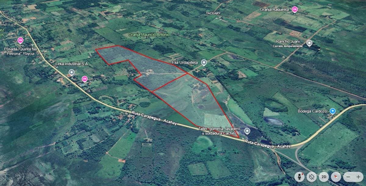 En venta 52 hectáreas sobre ruta en Tacuaty distrito de Ybycui - Paraguari, foto 3