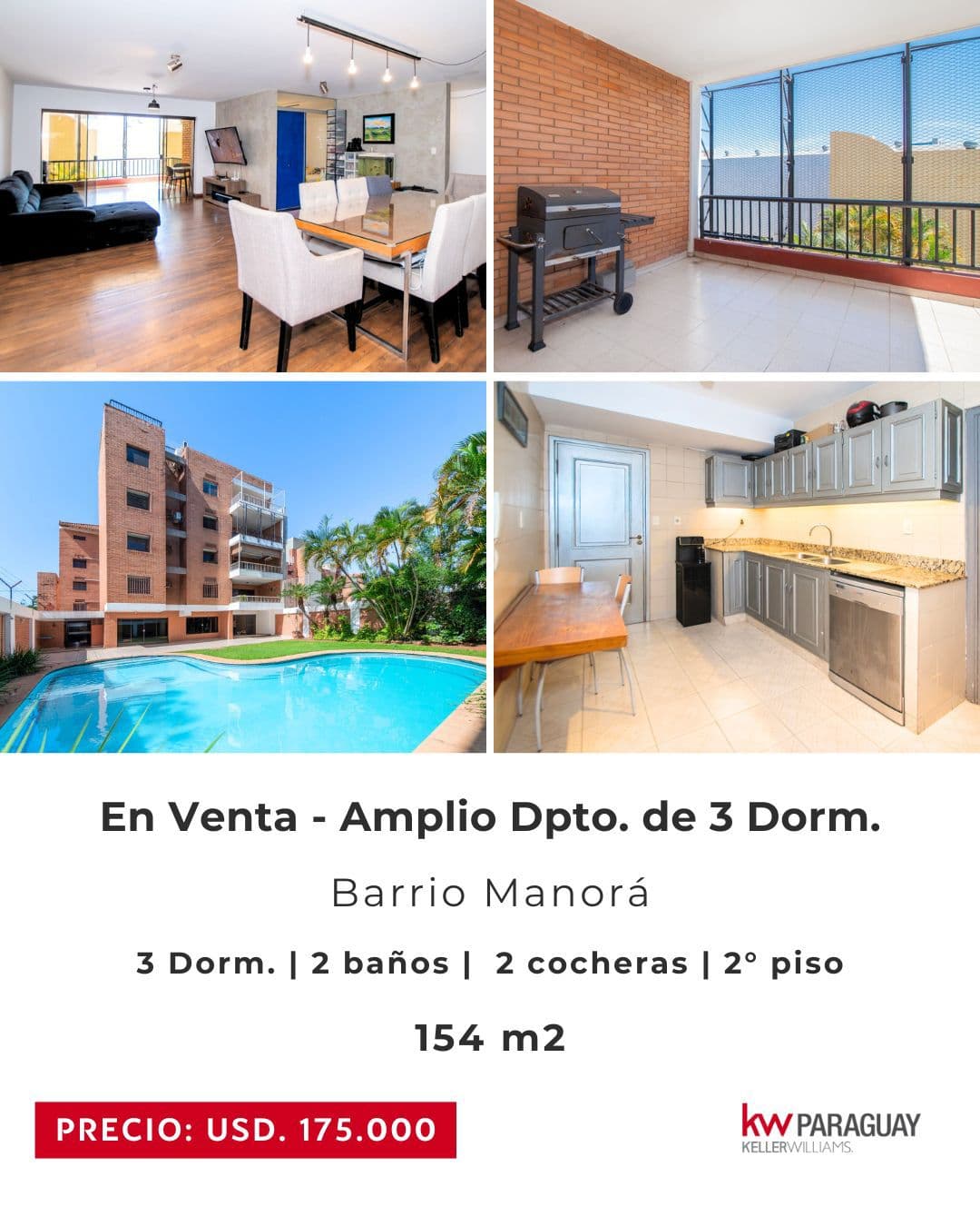 ¡En oferta! Amplio Dpto de 3 dormitorios - Barrio Manora