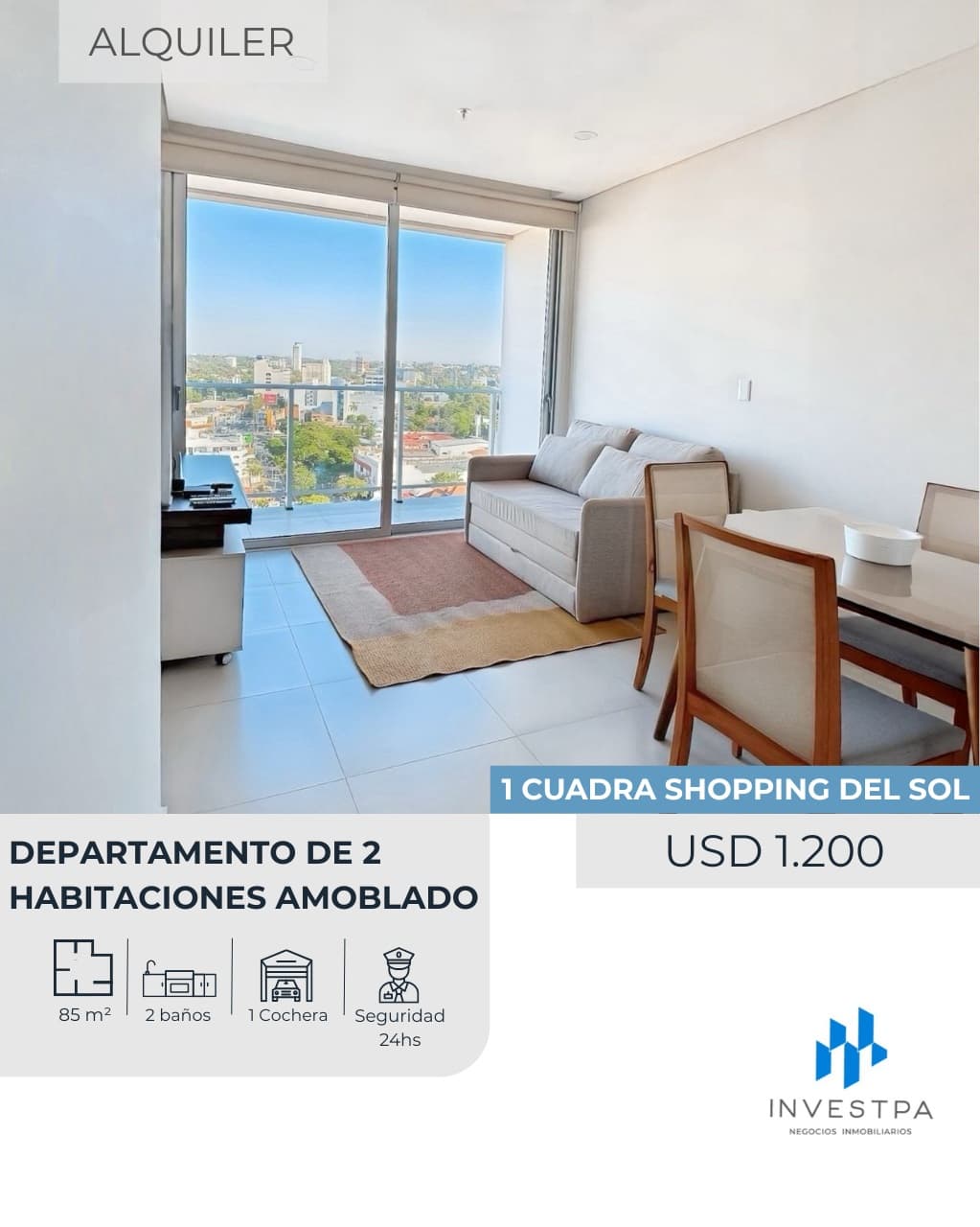 Departamento de 2 habitaciones amoblado, foto 1