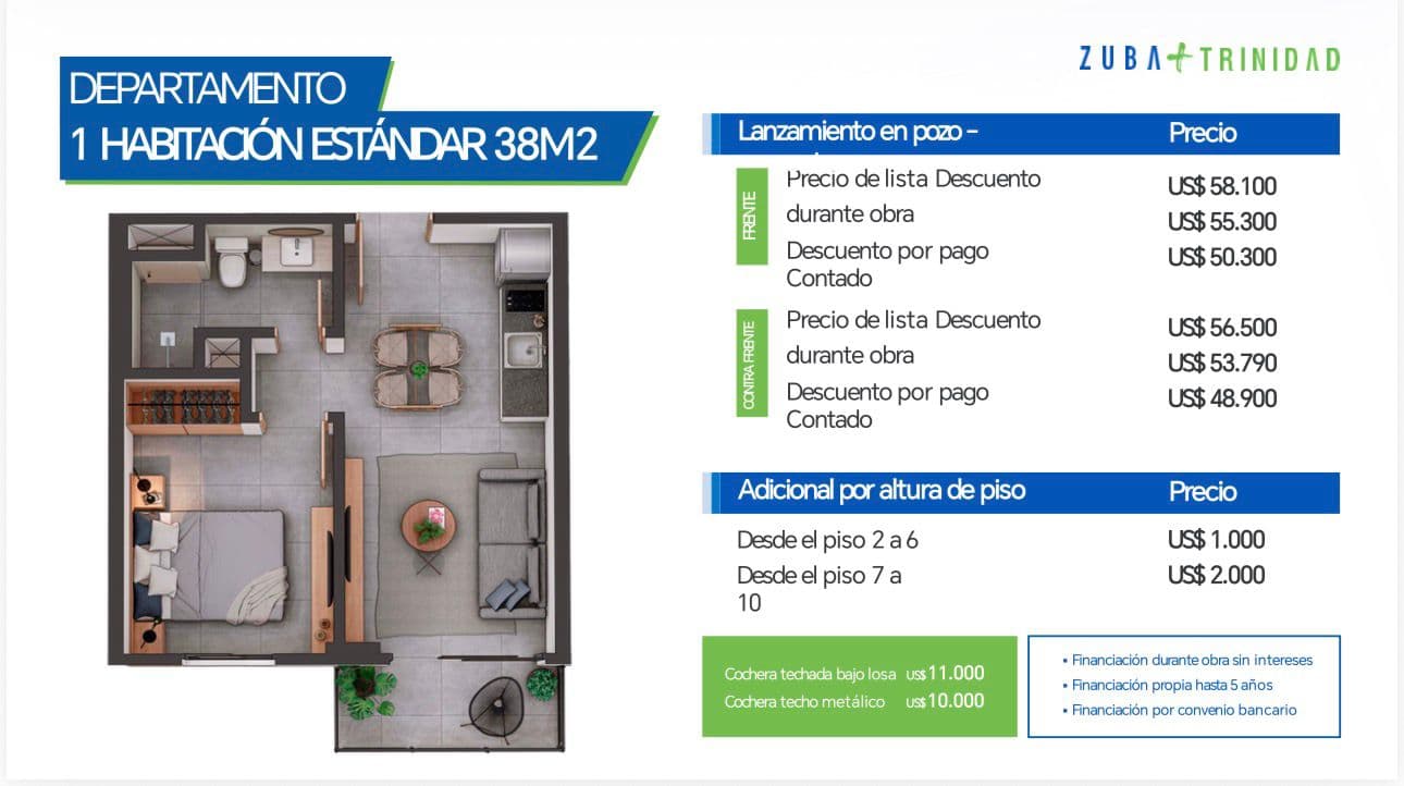 Zuba Trinidad 1 Dormitorio ideal para Inversores — foto 2