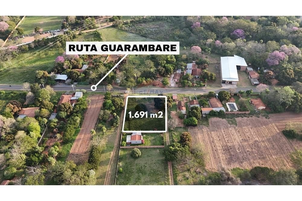 Gran terreno en esquina en Ypané – 1.691 m², foto 2