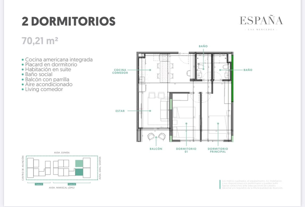 departamento en Pozo de 2 habitaciones en Edificio España Las Mercedes — foto 1