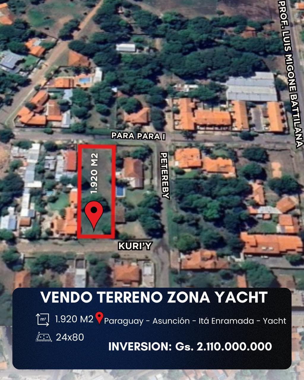 Amplio Terreno Con Salidad De Calle A Calle. Ita Enramada