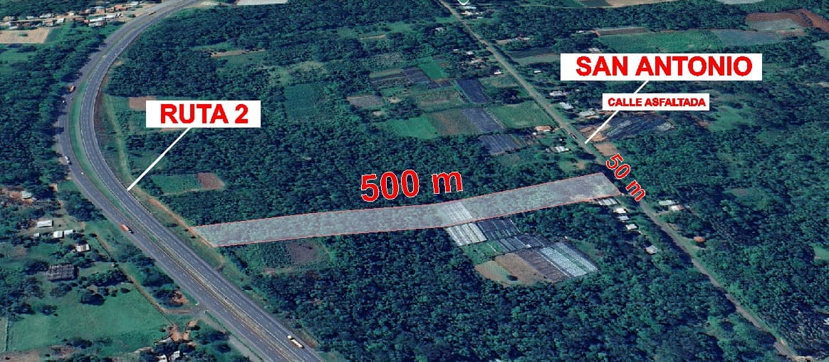 25 hectareas en coronel oviedo sobre ruta