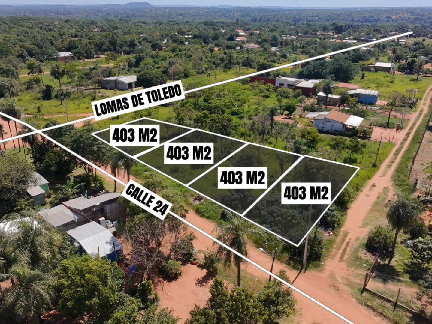 Vendo 4 terrenos juntos en capiata