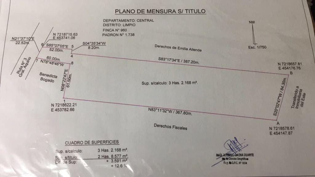 Limpio sobre ruta 3 a 29 u$ m2 propiedad de 32.168 m2, foto 1