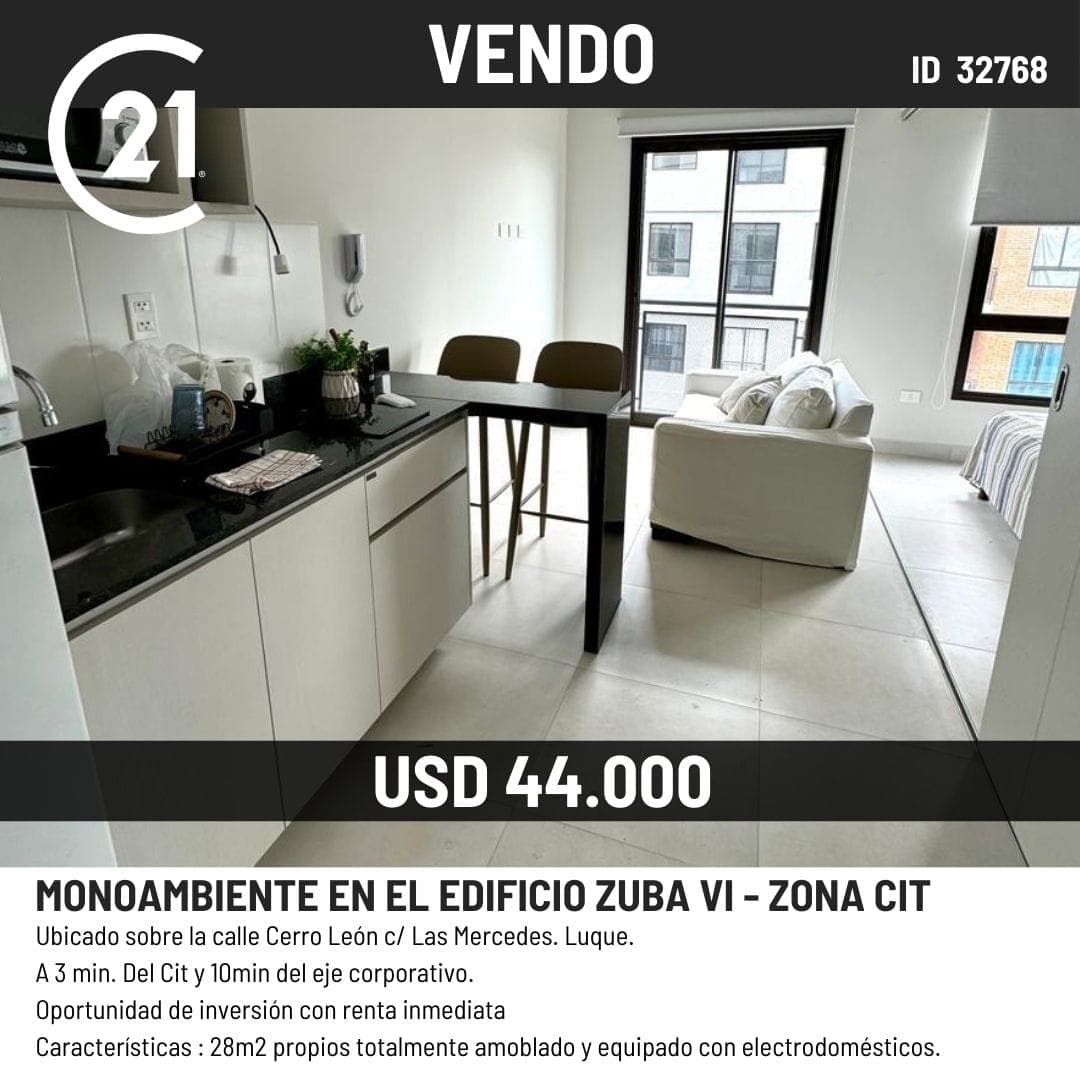 Vendo monoambiente en el Edificio Zuba VI
