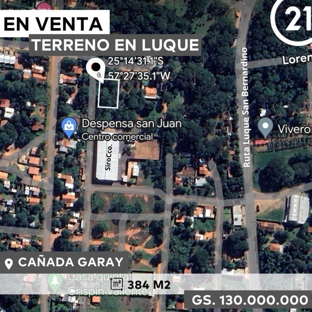 Terreno de 398.52 m2 en Luque a 200 mts. Ruta Luque - san ber, foto 2