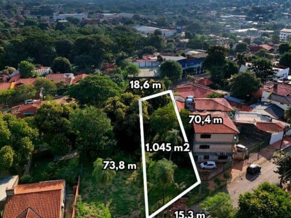Terreno de 1045 m2 en lambare