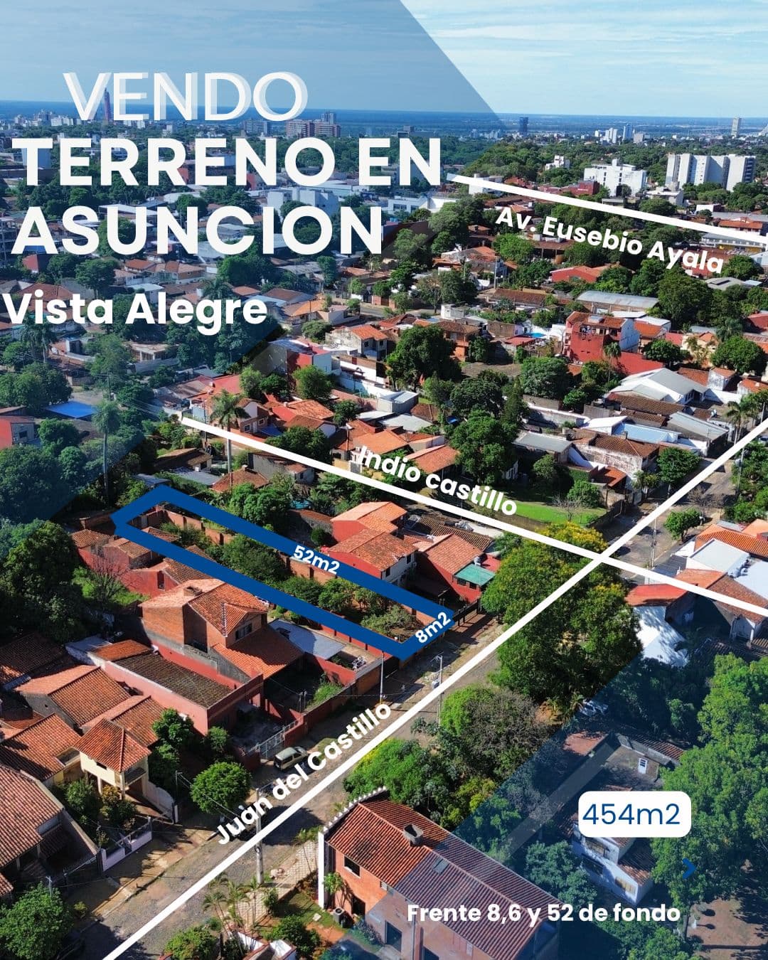 Vendo terreno ideal para duplex en asuncion