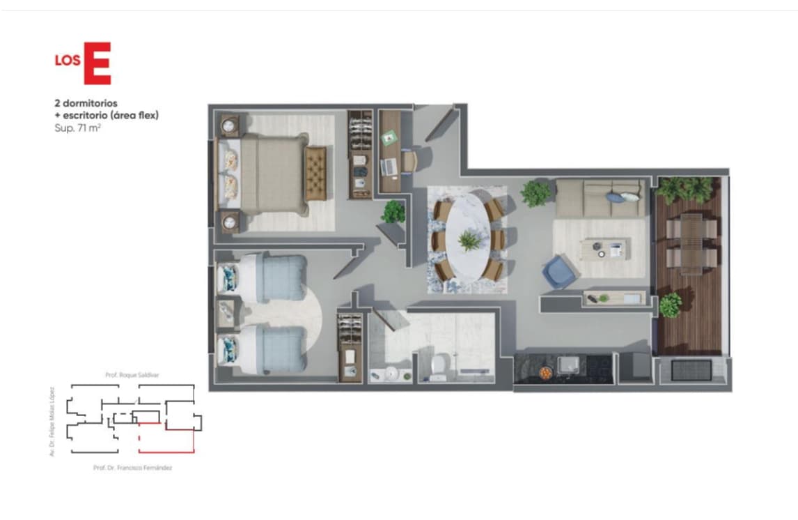 (OFERTA) 2 Habitaciones Y 1 Cochera Totalmente Amoblado Con Renta — foto 2