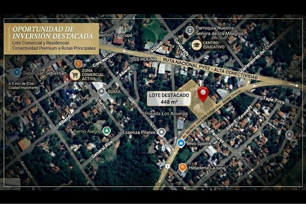 Terreno sobre av. Principal en caacupé – 448 m², foto 1