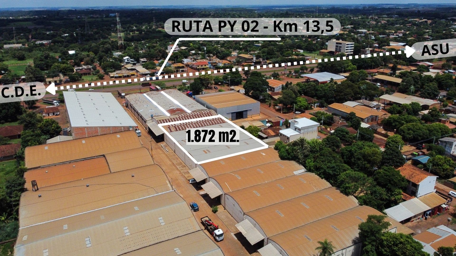 En alquiler deposito de 1.872 m2