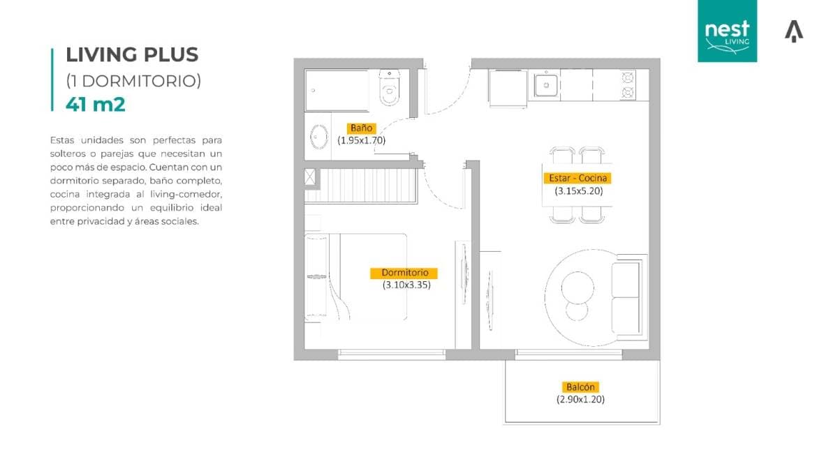 En venta dptos. En pozo en edificio nest living - zona eje corporativo, foto 3