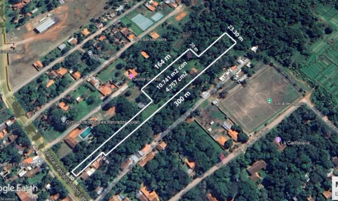 Aregua centro, propiedad de 1 ha