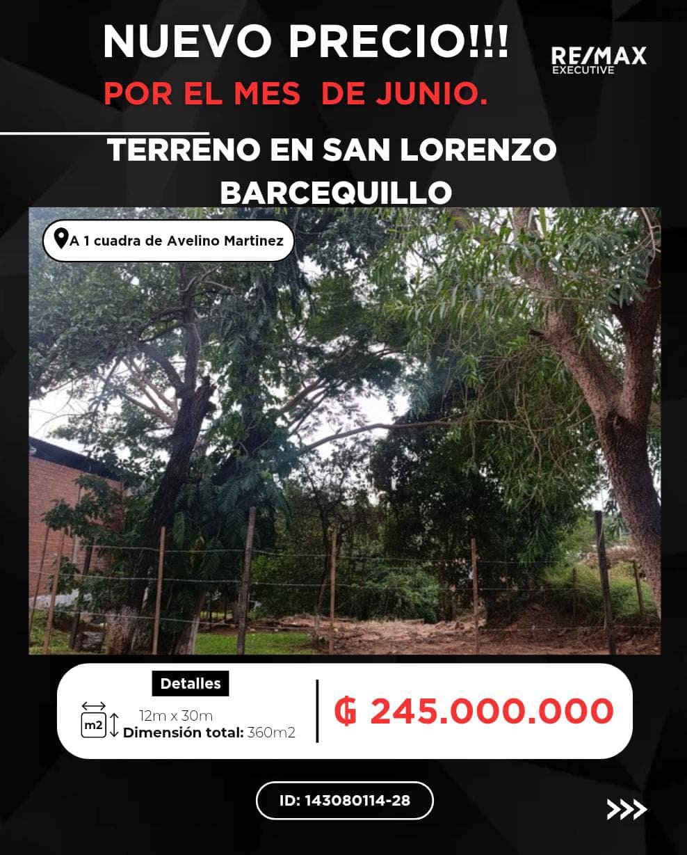 En venta terreno ubicado en San Lorenzo Barcequillo