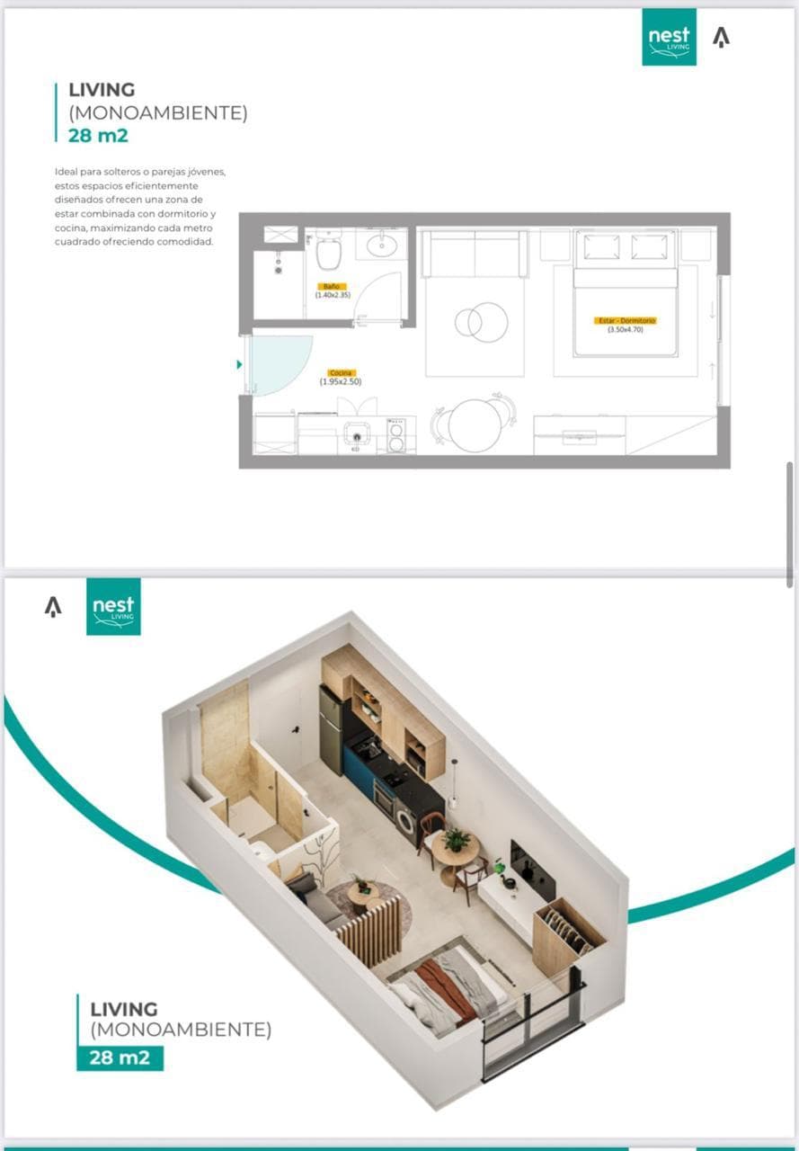 Monoambiente Nest Living