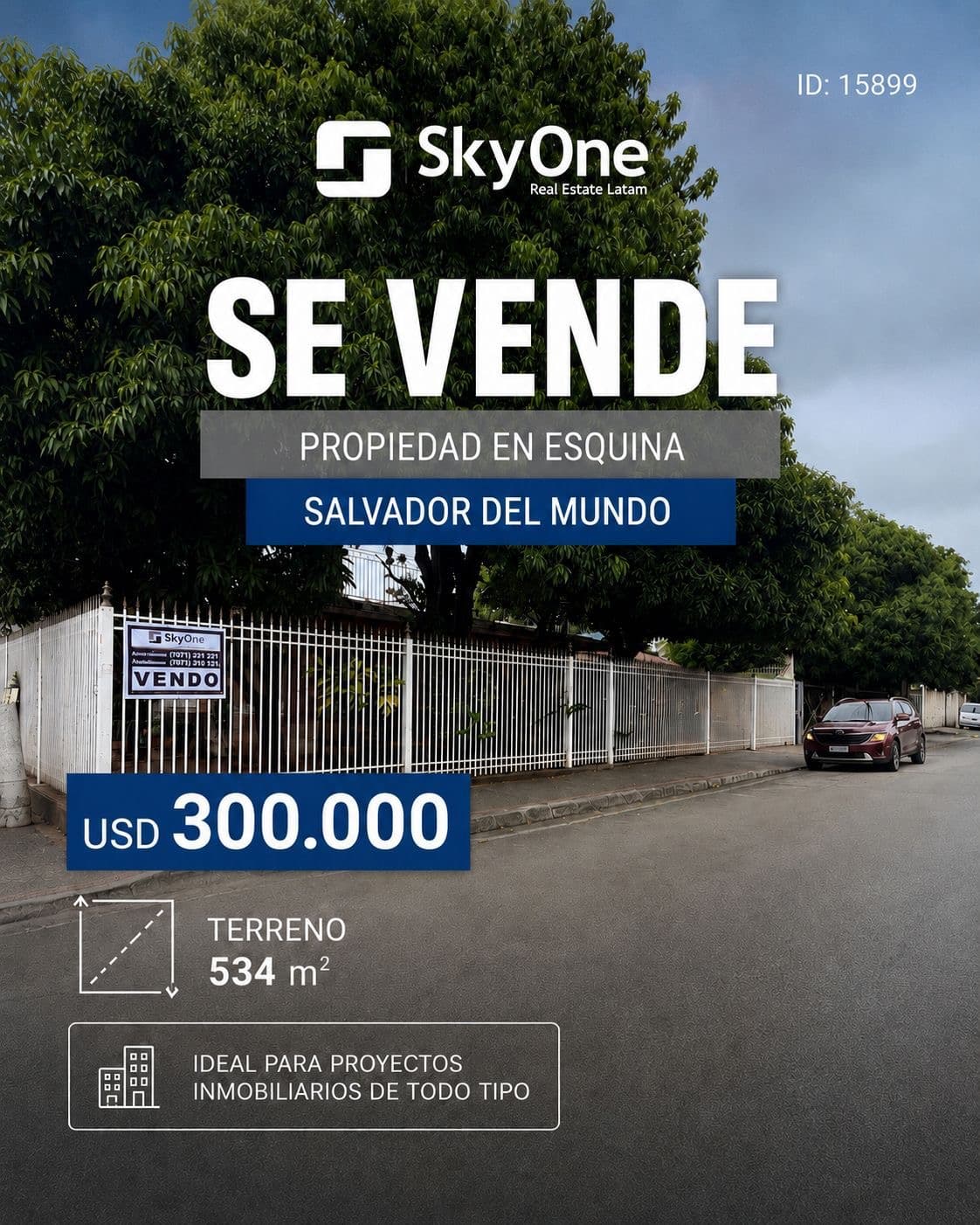 Terreno en venta en barrio salvador del mundo asuncion 534m2